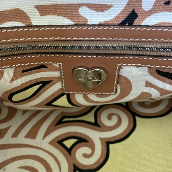 COPY - Luella Tan Leather Handbag with White Stitching. Top Handles. Detachable… - Picture 5 of 10